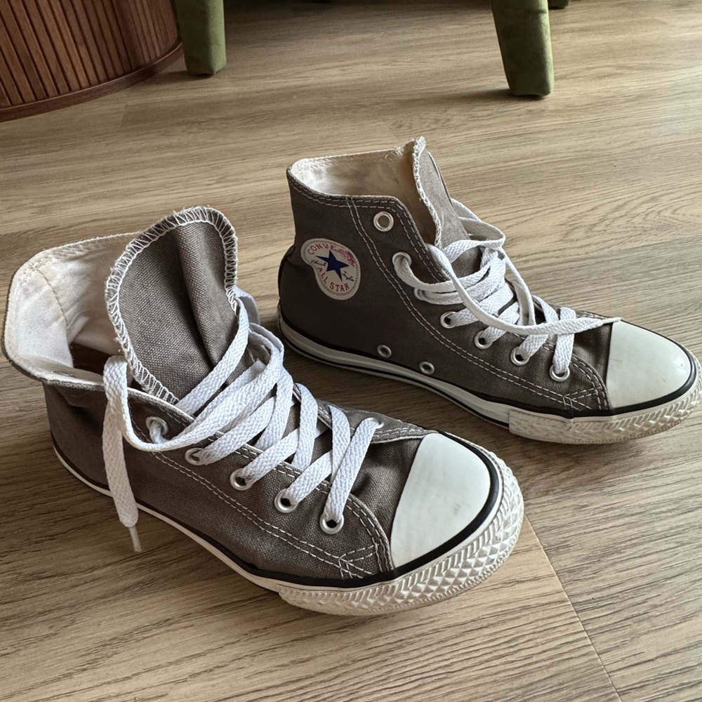 Converse High-Top Sneakers in Khaki Grey